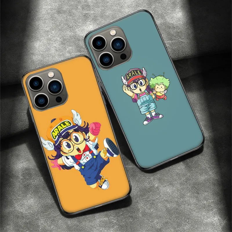 Dr.SLUMP ARALE CHAN Phone Case For Apple Iphone 16 15 Plus Soft 13 12 Mini Cover 11 14 Pro Max Capa X XS XR 8 7 Shell Coque Sili