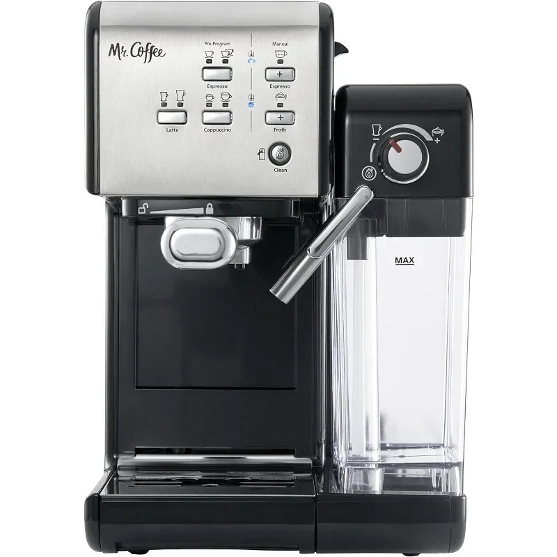 Programmable Espresso & Cappuccino Machine with Automatic Milk Frother & 19-Bar Pump, Stainless Steel