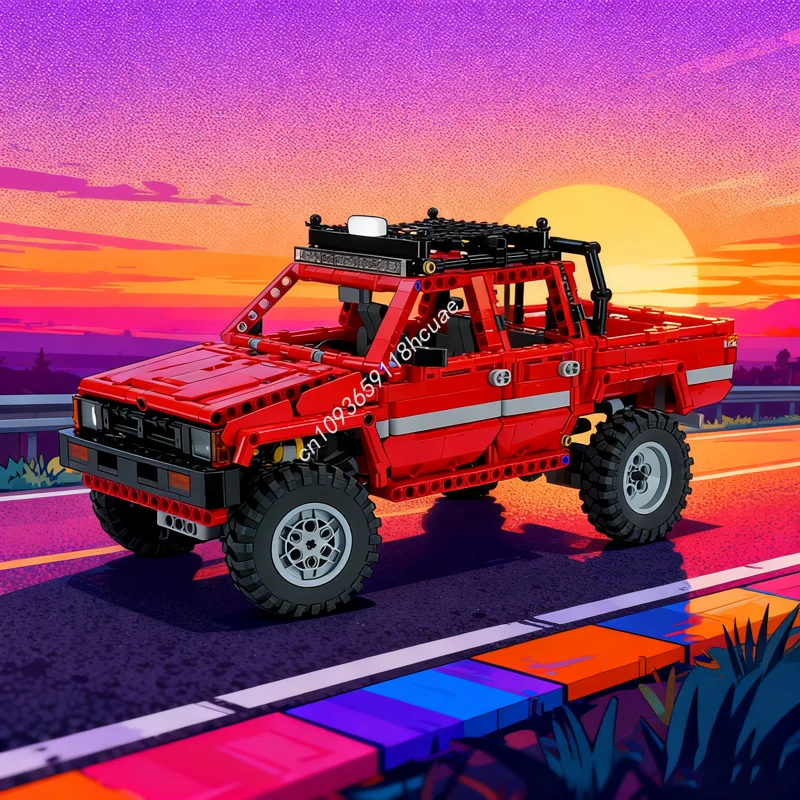 

1279pcs MOC Toyota Hilux Crew Cab Technical Model Building Christmas Gift Blocks Construction Assemble Idea Brick Toys Birthday