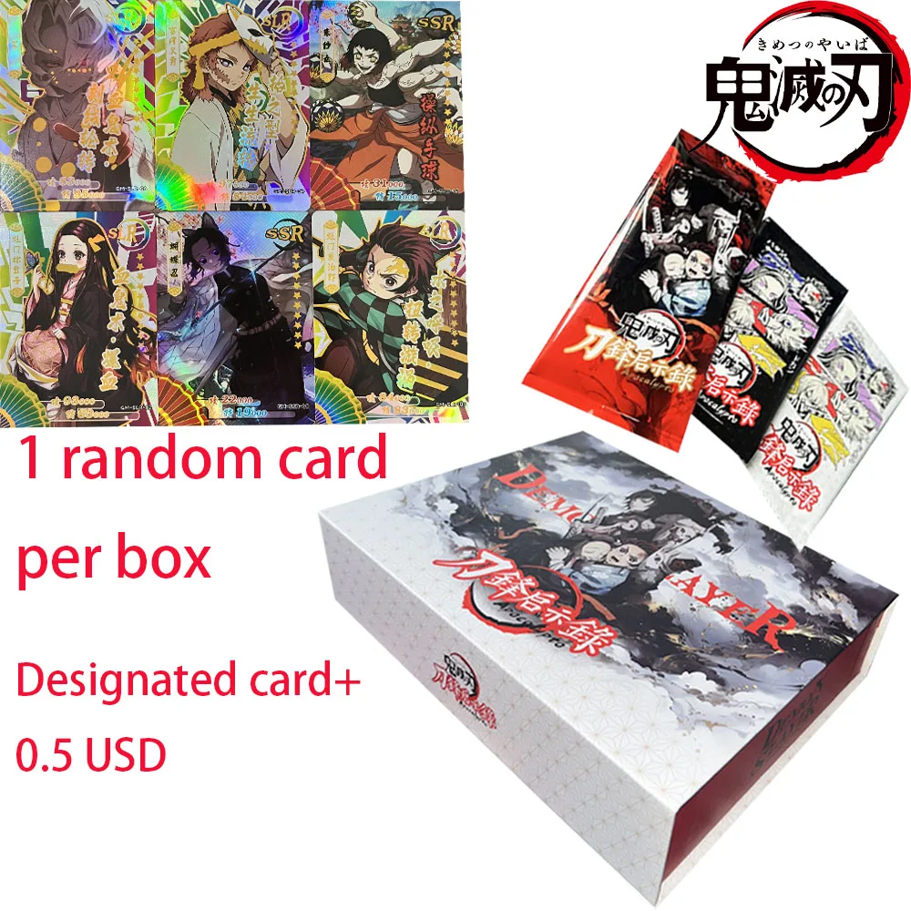 Groothandel Demon Slayer Collectiekaarten Japanse Anime Trading Mitsuri Tanjiro CCG TCG Hobby's Kerstcadeaus