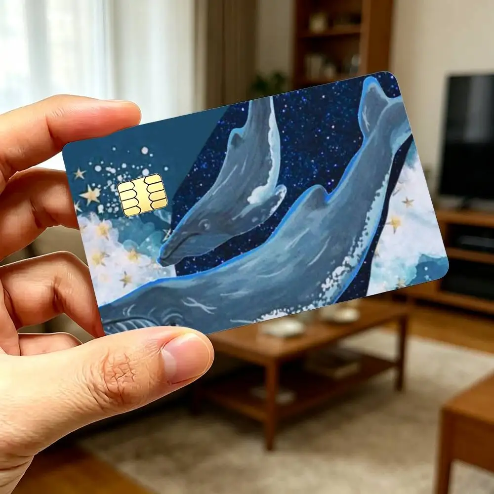 Ocean Animal Credit Card Stickers Skin For Bank Debit Decorative Protection Scratch-resistant Gift