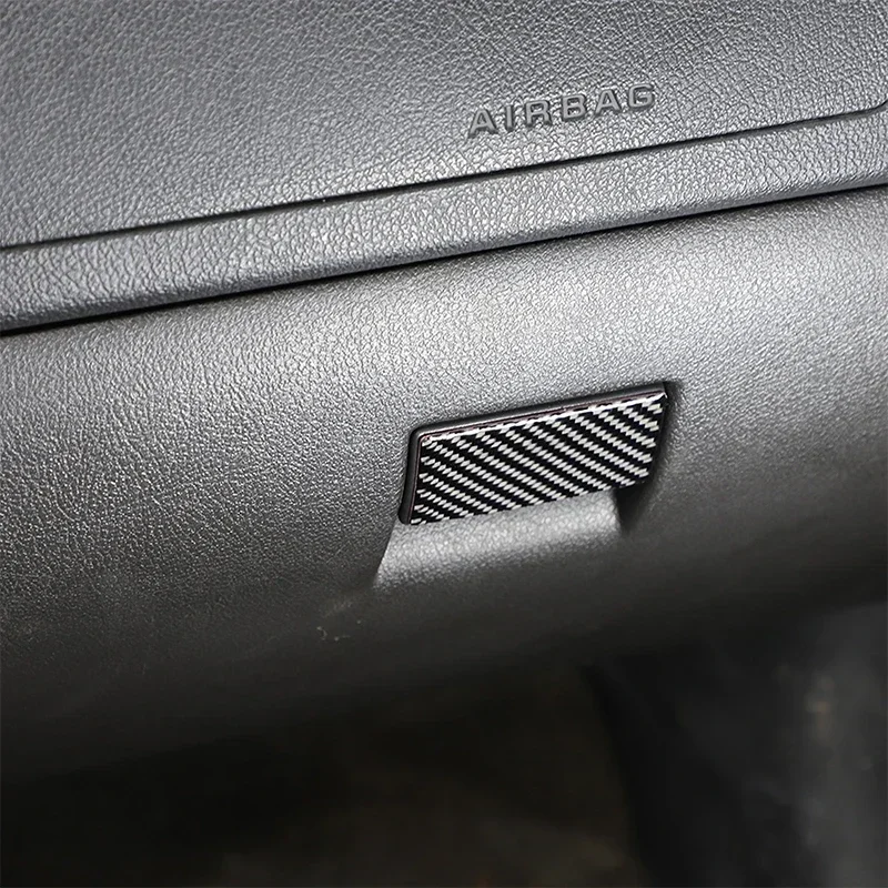 Fit For Hummer H3 2005-2009 Soft Carbon Fiber Car Passenger Storage Box Switch Cover Trim Sticker Interior Car Accessories 3