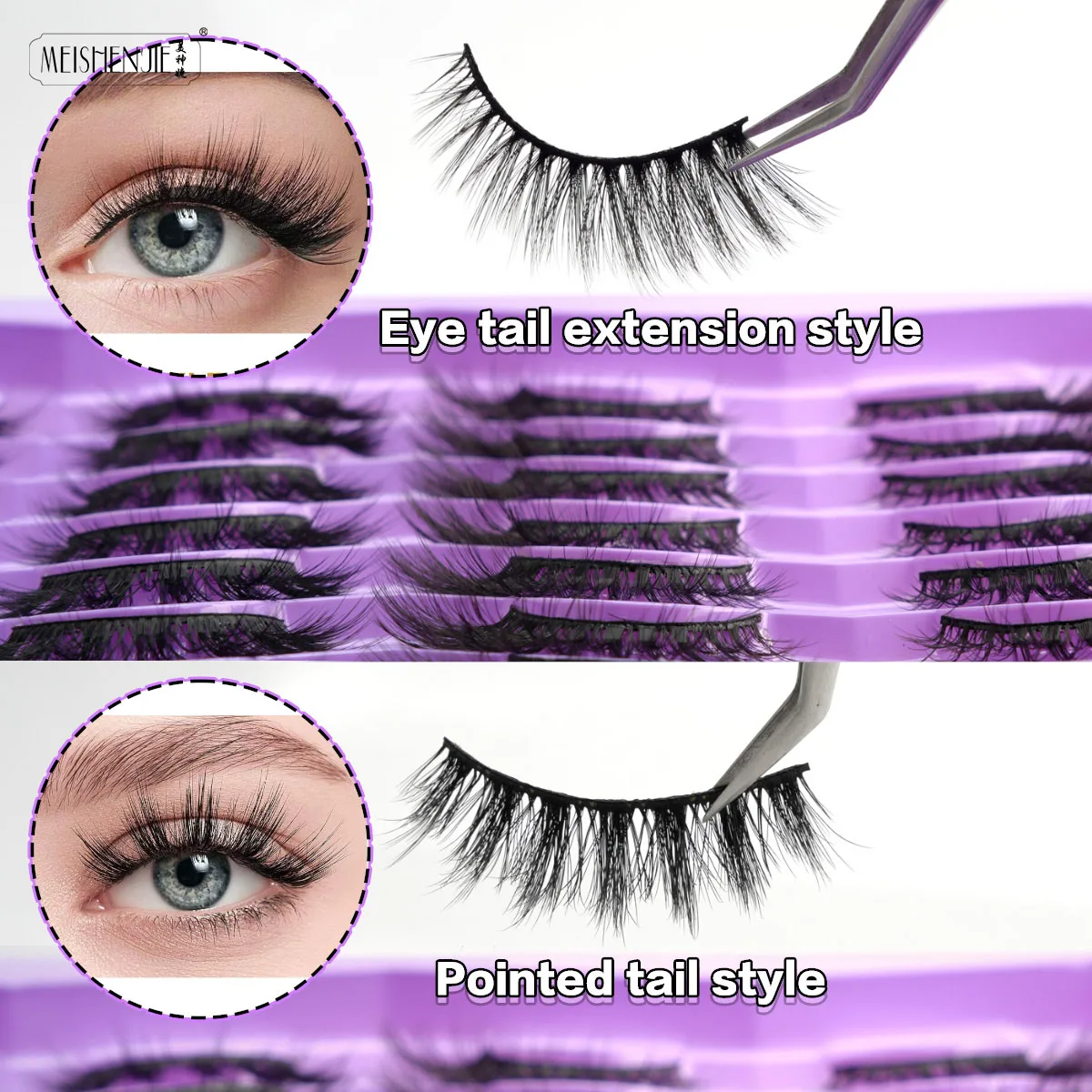 Eyelashes 3/21 Pairs 3D Faux Mink Lashes Fluffy Soft Natural long False Eyelashes Curly lashes wholesale Reusable eye lashes