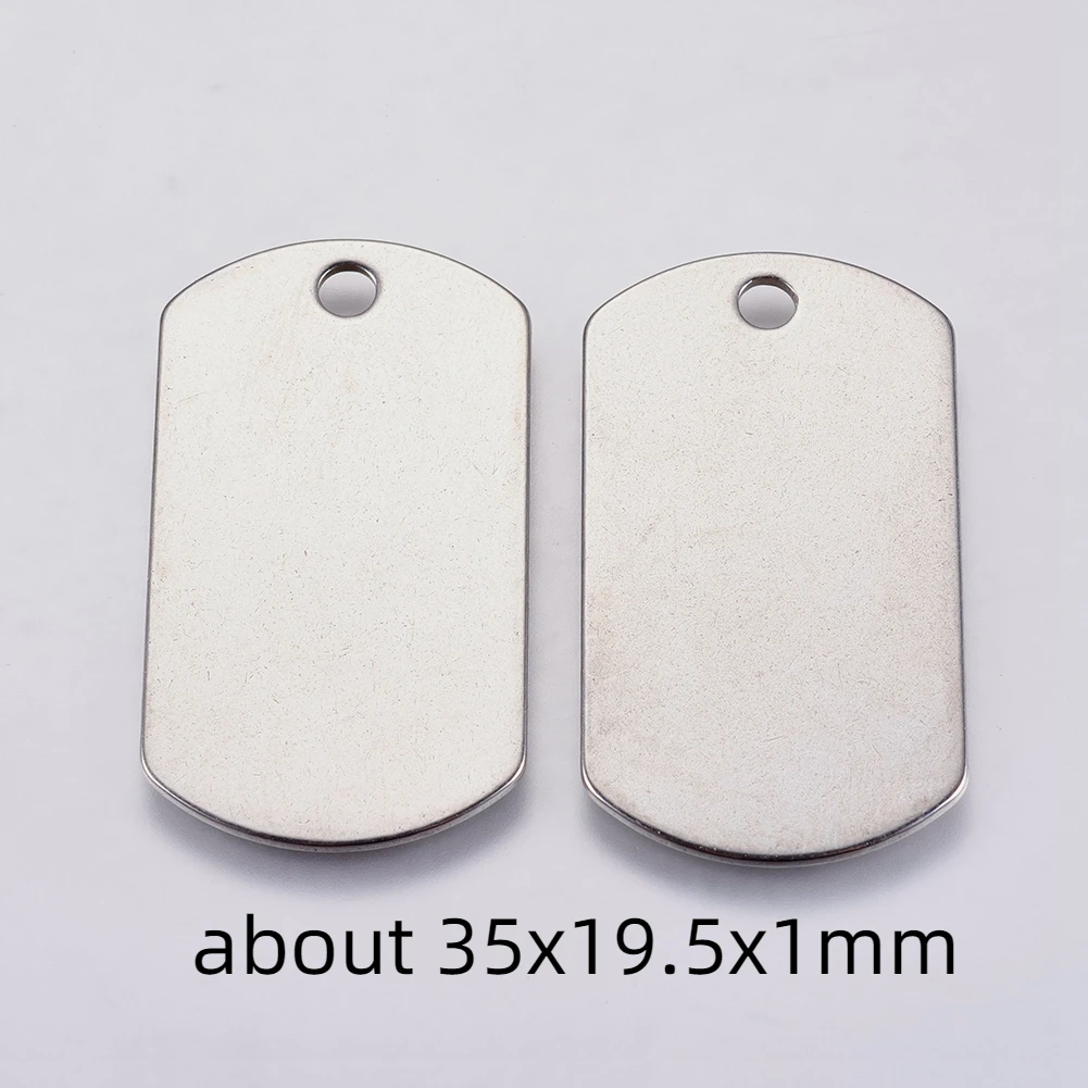 

Pandahall 201/304 Stainless Steel Rectangle Falt Round Pendants Stamping Blank Tag Charm for Jewelry Making Accessories