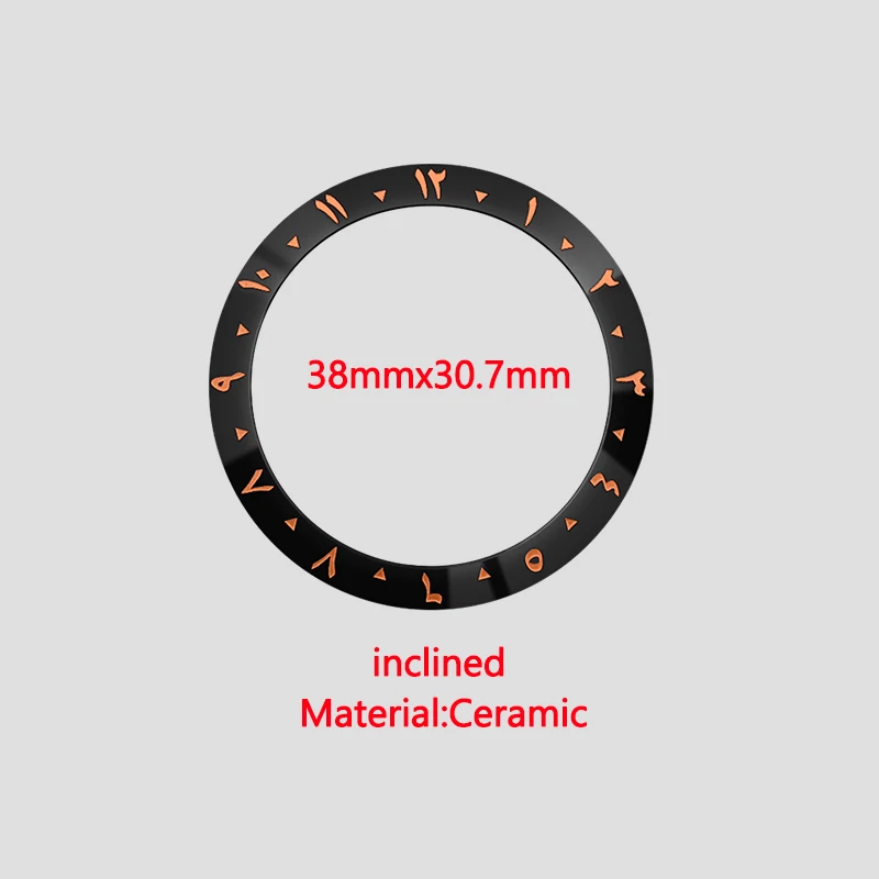 العربية ساعة السيراميك الحافة إدراج صالح ل SKX007 SKX009 مشاهدة حالات SKX171 مشاهدة حالات 38 مللي متر x 30.7 مللي متر السيراميك الحافة إدراج حلقة