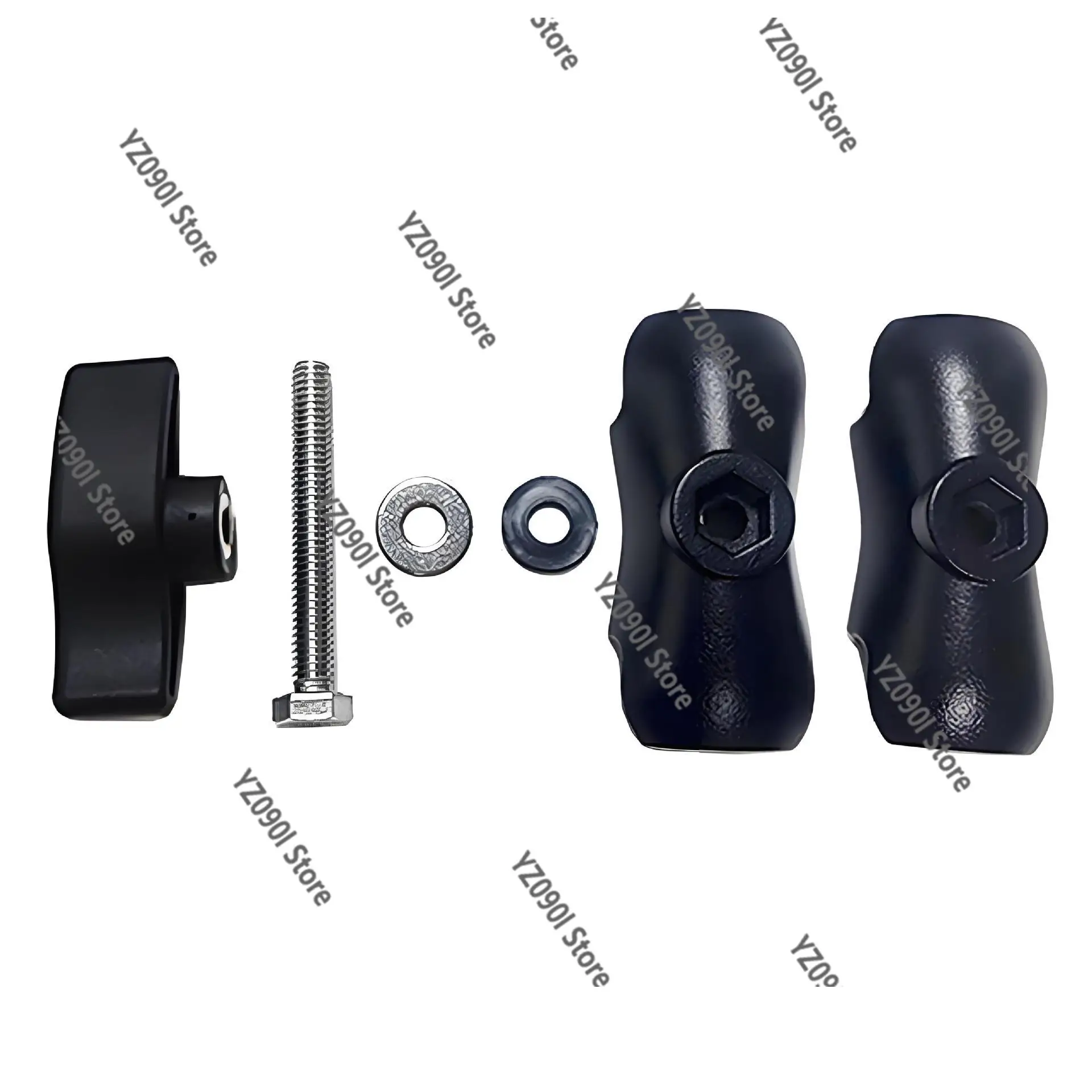 1 Inch Ball Head Connecting Rod Bracket Aluminum Alloy Lengthened Clamp Mount for Motorcycle Sports Camera
