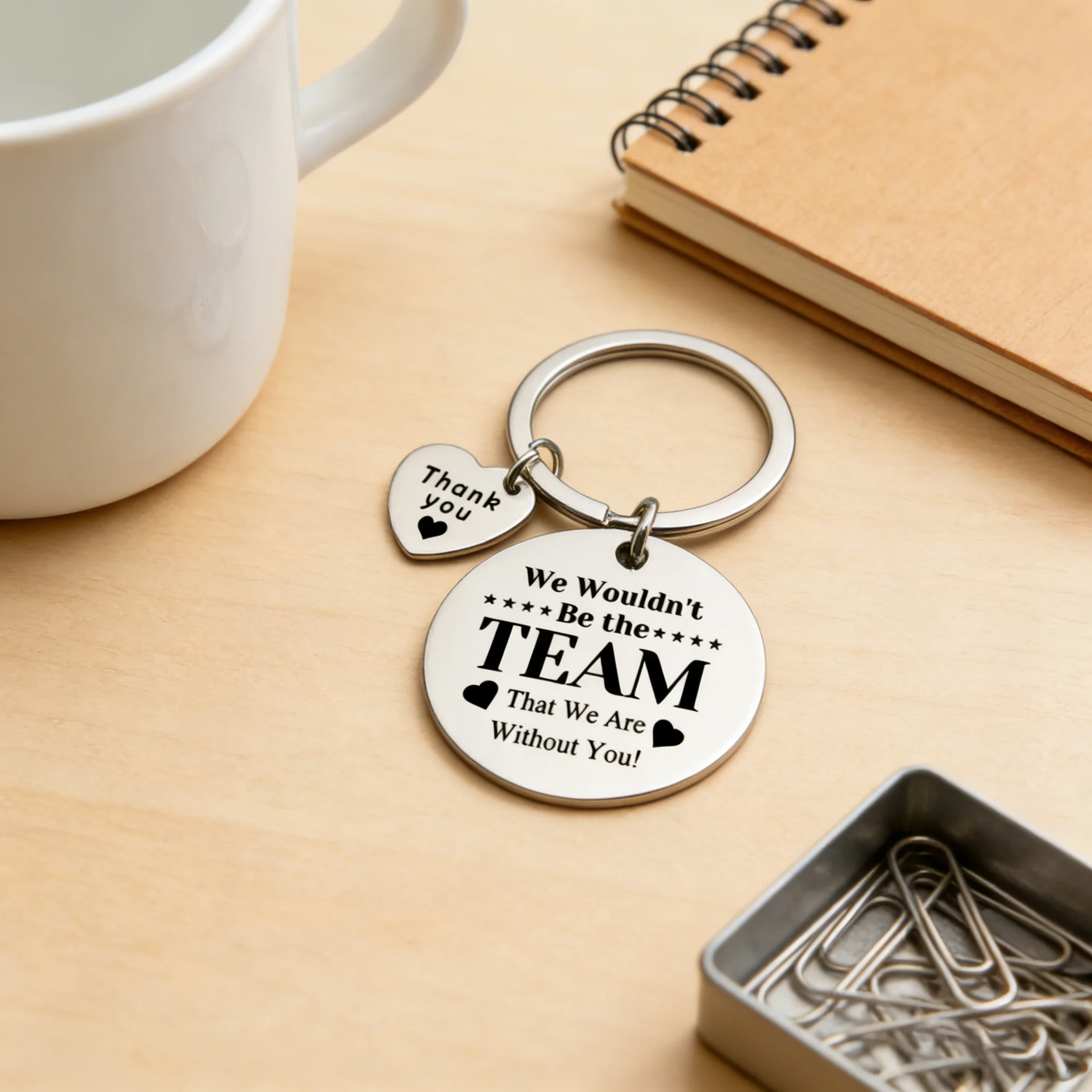 Stainless steel keychain encourages thanksgiving colleagues friendship gifts thanksgiving christmas