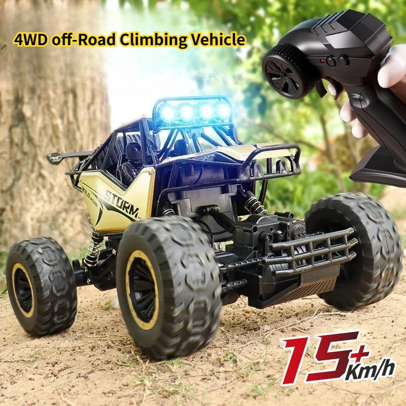 

Children's Toy Remote Control Car Full Proportional Throttle Light Alloy High-speed Climbing Four-wheel Drive Off-road Vehicle