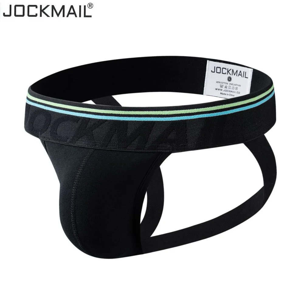 Jockmail Ropa Interior Hombre Hot Thong Sexy Low Waist Cotton Jockstrsps Striped Back Space Sissy Lingеrie Micro Underwear