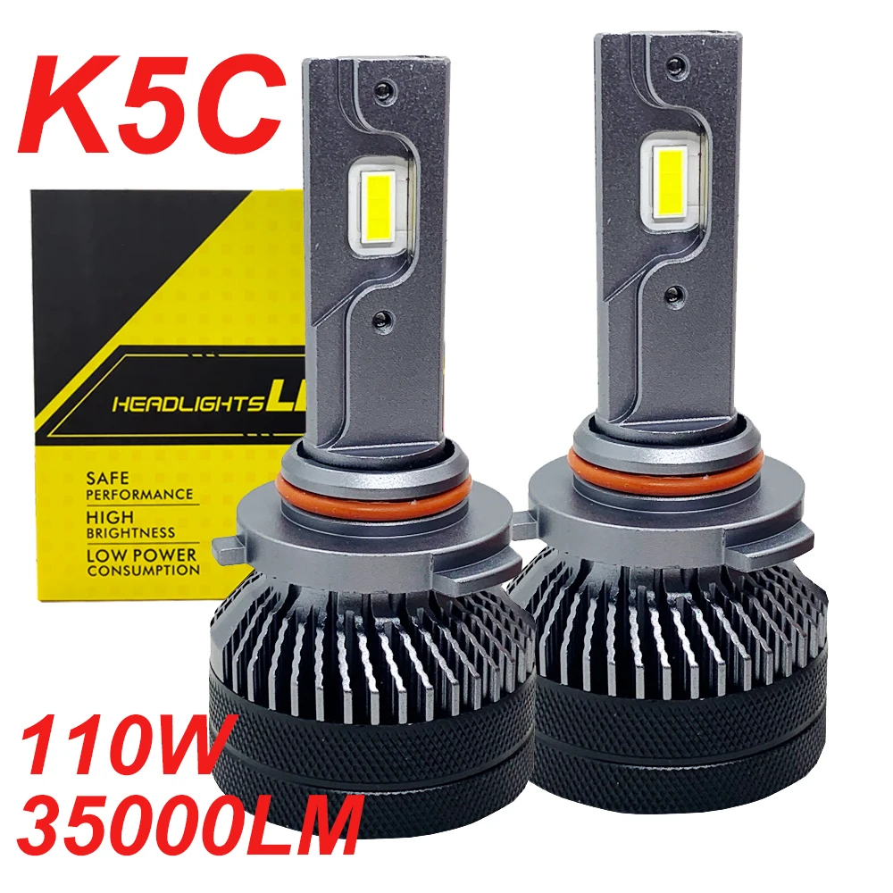 

K5C K4S K4C H7 H4 HB3 9005 H1 H11 6000K Led Car Lamps H8 HB4 9006 9012 HIR2 Led Headlight Fog Light Kit Led Lights Auto 12V 110W