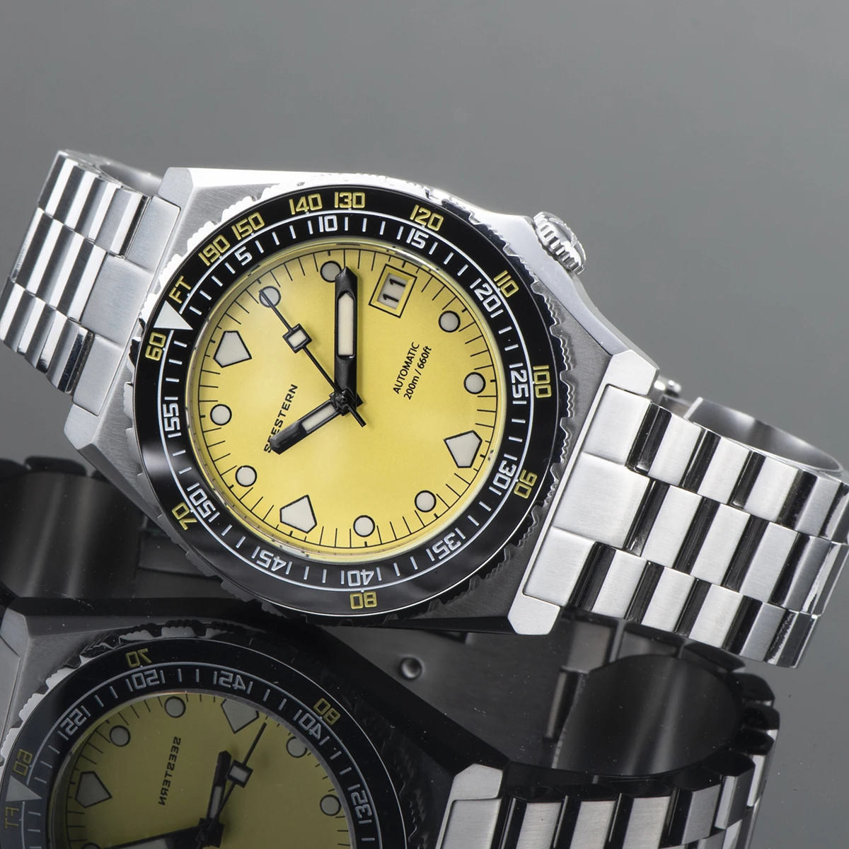 SEESTERN SUB600T Mens Diver Watch Automatic NH35 Movement Ceramic