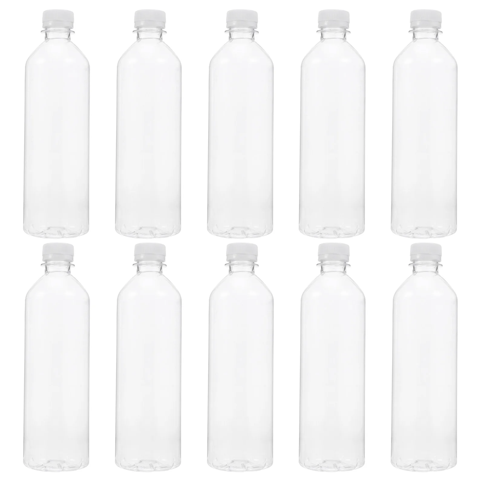 10 Pcs Plastic Drink Bottle Convenient Bottles Juice Storage Empty Filling 6x6x21cm Beverage Nut Milk Practical