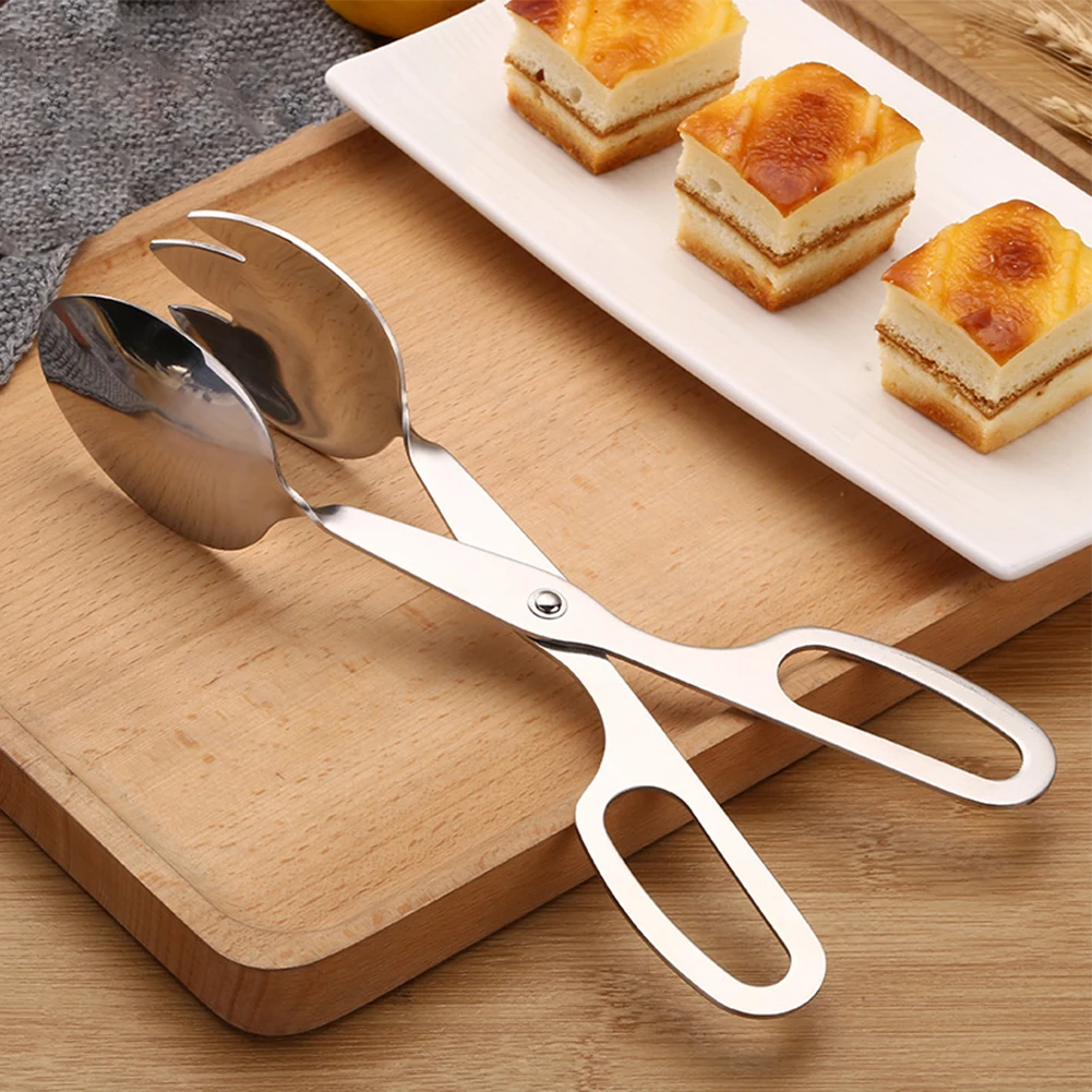 

2pcs Stainless Steel Bread Tongs- Great For Holding Pastries,Buffets,Parties Kitchen Dining Bar Kitchen Tools