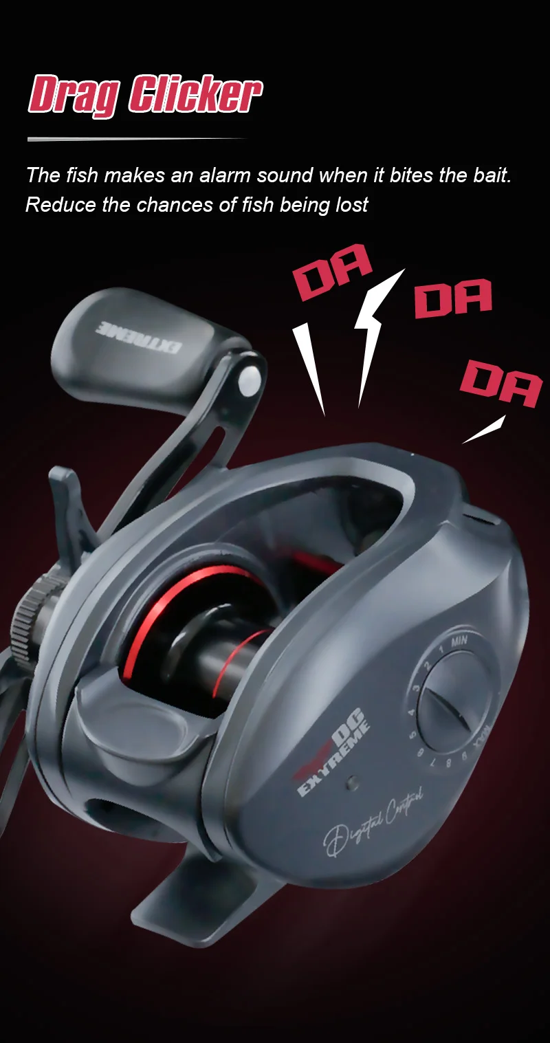 Seasir Extreme DC Rolle BFS Ultraleicht 162g Baitcasting Angelrolle Digitale Steuerung Messinggetriebe 7.0:1 Max Bremskraft 6kg Salzwasser – Detail 3