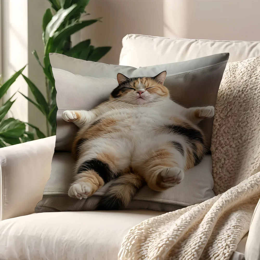 Adorable Ginger Cat cushion cover Decoration Room Shop Car Best Home Office Coffee Pillow Sofa Printing Nordic Simplicity Hit