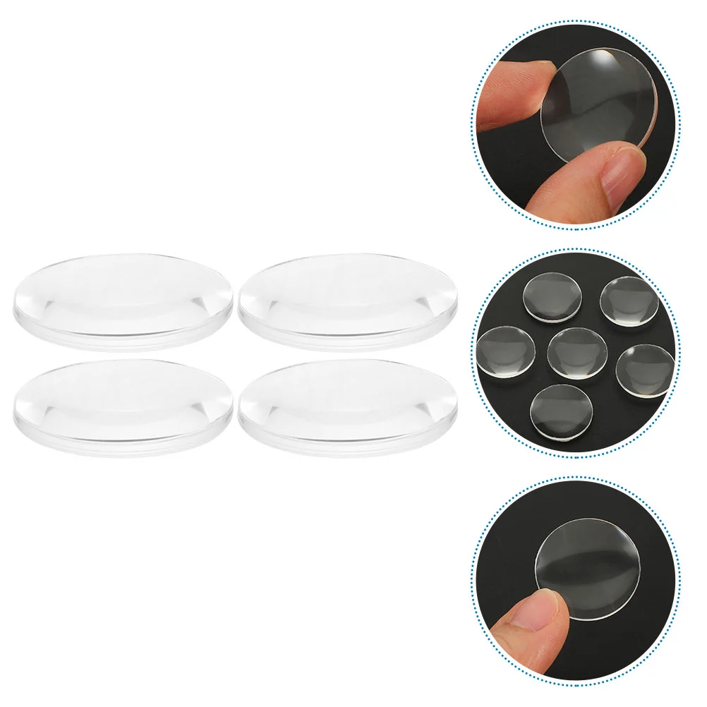 50 Pcs Biconvex Lens Telescope Round Double Acrylic Transparent Optical Kit Lenses Physics for Laboratory