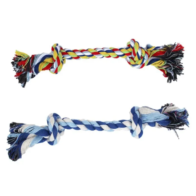 1pcs19cm Dog Toys Dog Cat Durable Braided Bone Rope Toy Tooth Cleaning Care Puppy Cotton Chew Knot Toy pet supplies Dropshipping