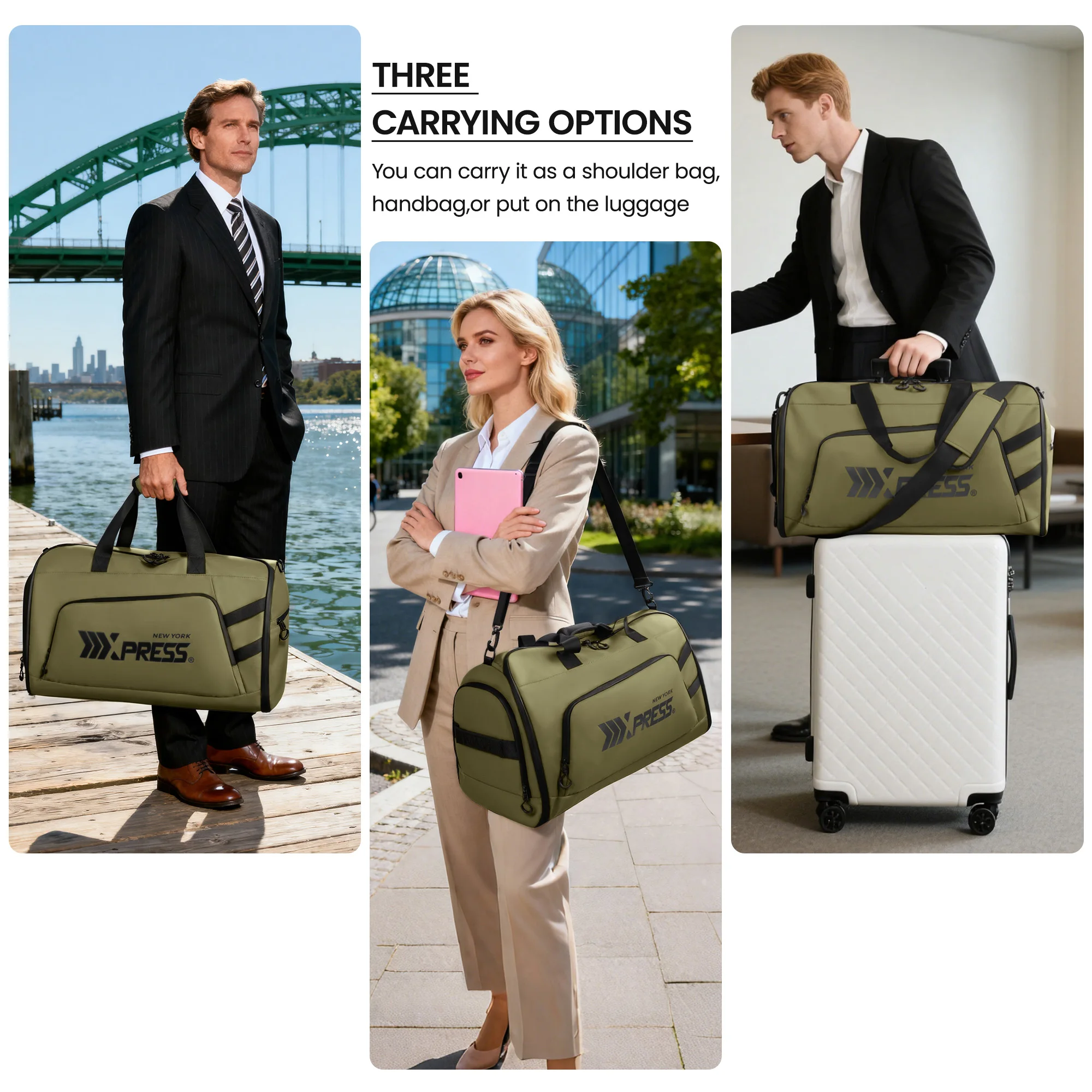 Large Capacity Business Bag Garment Duffle Bag Waterproof Garment Pack Shoulder Bags Multi-pocket Luggage Clothes Storage