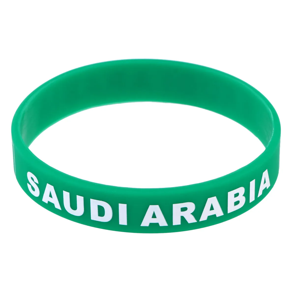 6Pcs Silicone Country Wristband Sports Bracelet One Size Fits Most Football Match Essential Cheering Accessory Saudi Arabia