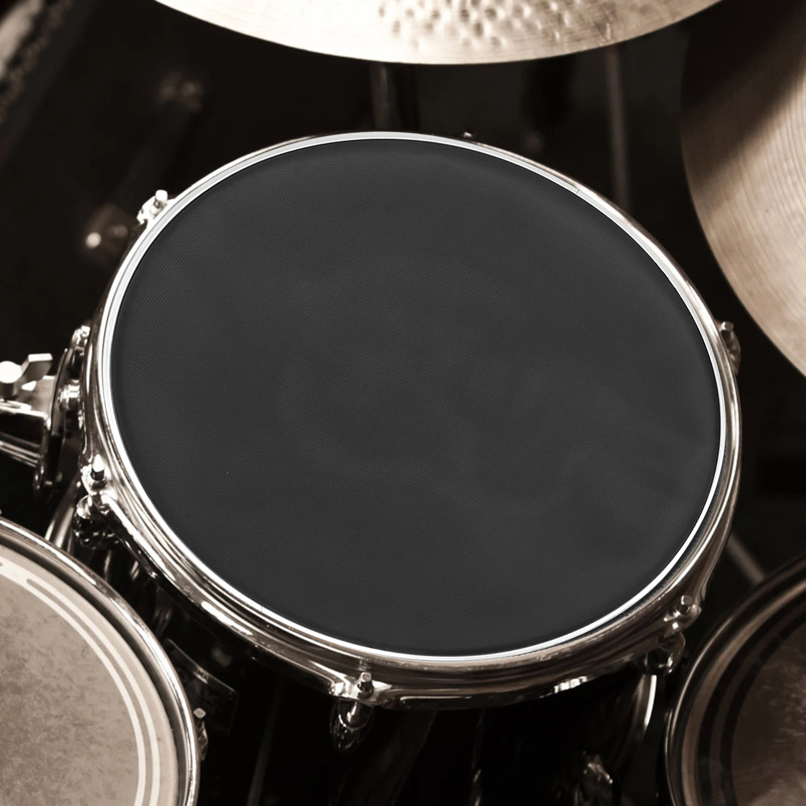 

3 pcs Silent Drum Heads Double Layer Replacement Black Noise Reduction Sound Dampening Mesh Drumheads for Replacement Sturdy