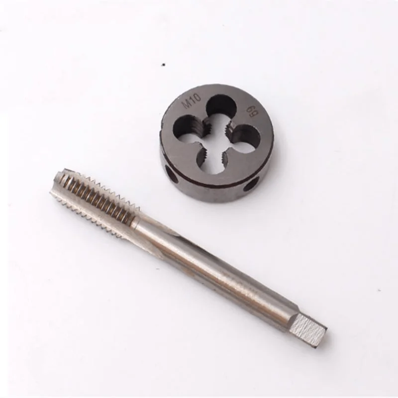 1Set HSS metric hand tap Round die M14x2 fine thread tap Round die M14x0.5 M14x0.75 M14x1 M14x1.5 M14x1.75