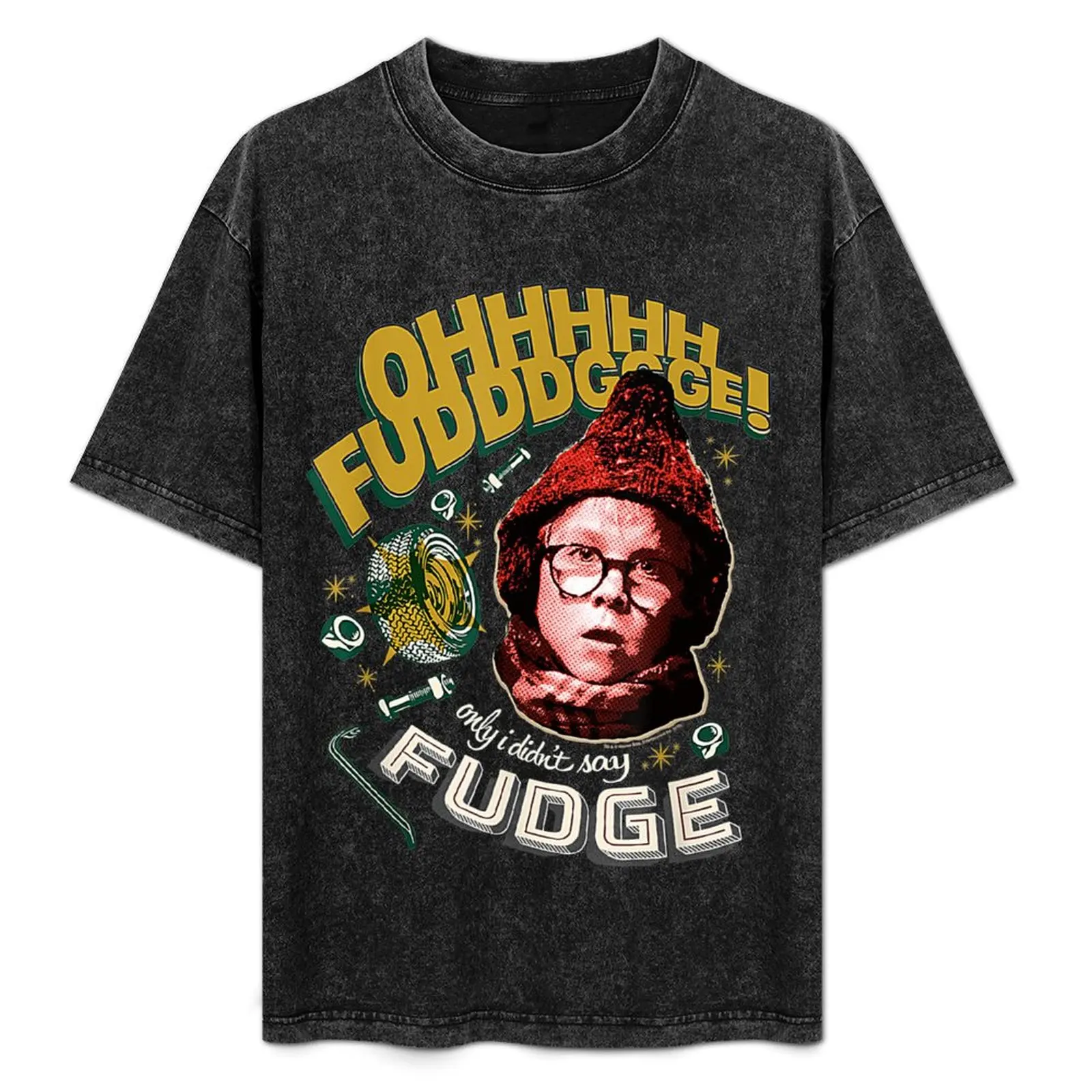

A Christmas Story Oh Fudge T-Shirt Basic Plain Tee for Spring and Summer