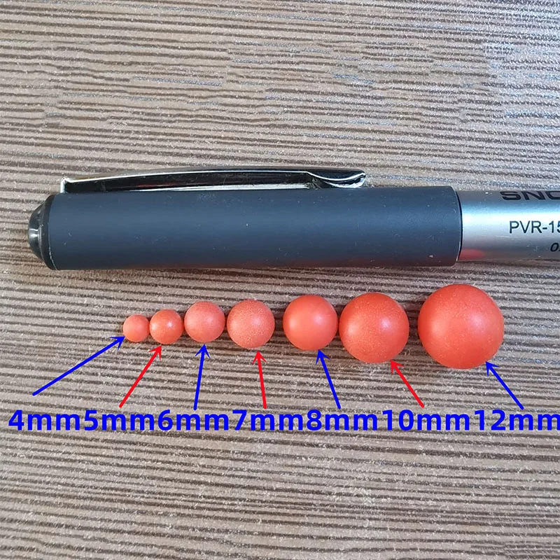

Red Precision Polypropylene PP Solid Plastic Ball Diameter 4/4.5/5/5.556/6/6.35/7/8/9.525/10/12/12.7-30mm Floating Plastic Ball