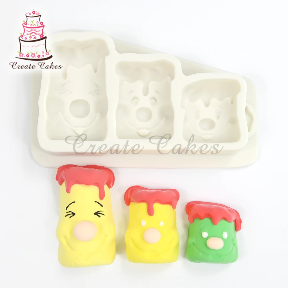 3D Cartoon Charactors Silicone Cake Mold Baking Silicone Mould For Soap Cookies Fondant Cake Tools Cake Decorating