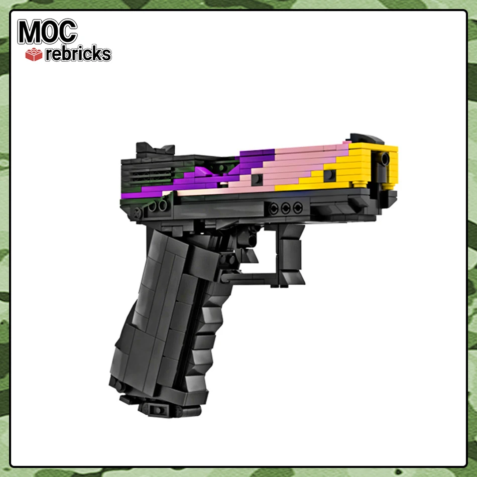 Firearms Series MOC Bricks Glock G17 Pistol Building Block Model Set Assembly Can Shoot DIY Boy Toys Birthday Gifts