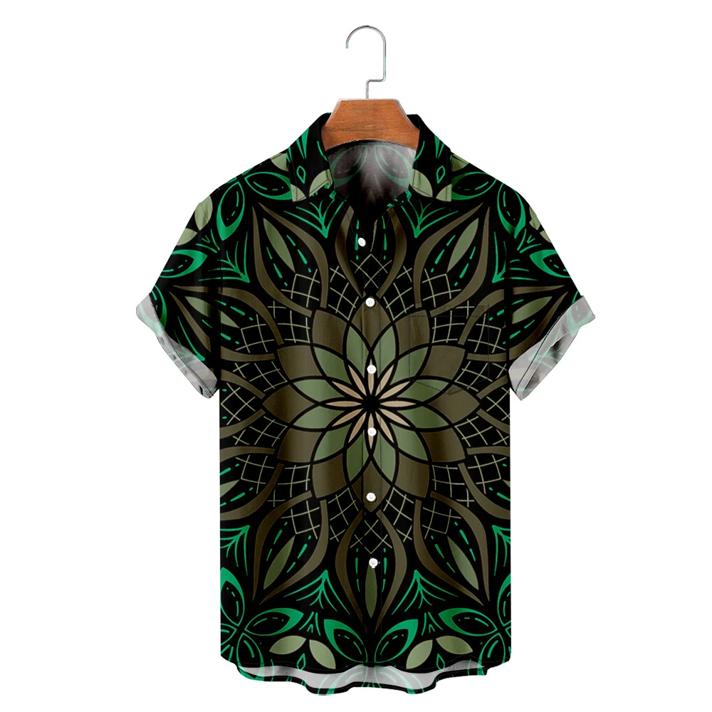 

Men's Hawaiian T-Shirt Datura Flowers Style 3D Printed Y2K Hombre Fashion Shirt Casual Beach Oversized Clothes 17