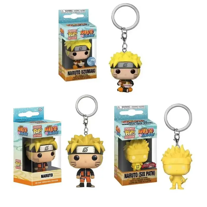 Llaveros Funko POP NARUTO, Llavero de Bolsillo Naruto Uzumaki, Llavero Naruto (Seis Caminos), Juguetes Modelo, Regalos, Juguetes de Carnaval