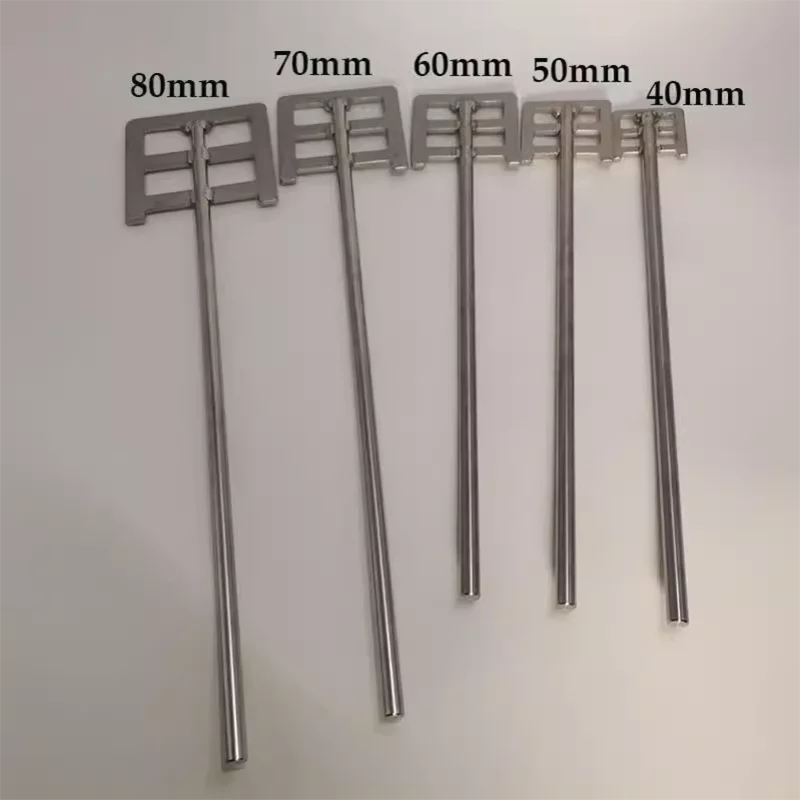 1pcs 304 Stainless Steel Stirring Blade with Leaf-width 40mm to 120mm Square Stir paddle with rod,Lab Dispersion Anchor Paddle