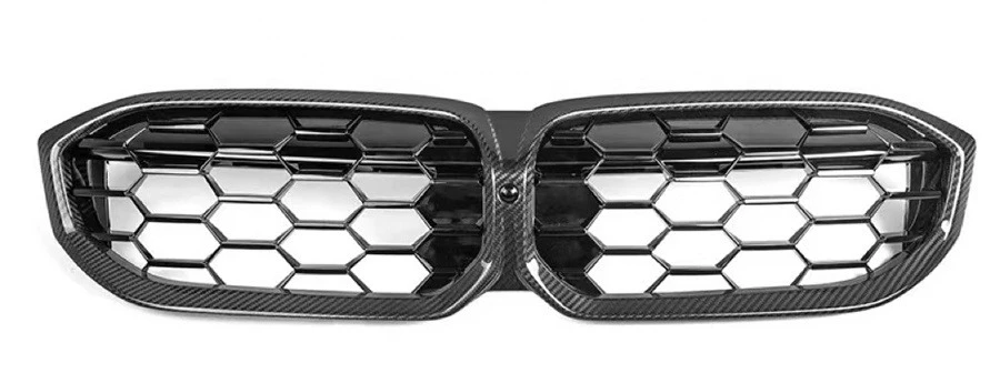 

Carbon FiberFront Grille for 3 Series G20 LCI G28 2023+ Diamond Style Front Bumper Kidney Mesh Grille Frame Cover Bodykit