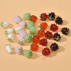 5pcs Handmade Lampwork Fruit Grape Glass Beads for Jewelry Making Raspberry Plum Beads DIY Bracelet Earrings Gift Accessories