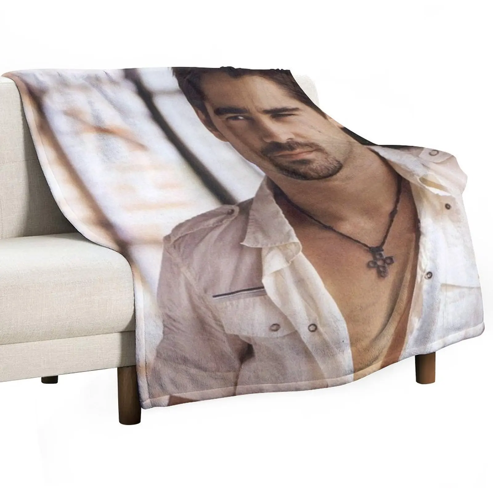 colin farrell Throw Blanket Decorative Sofas Decoratives anime Beautifuls Large Nap Blankets