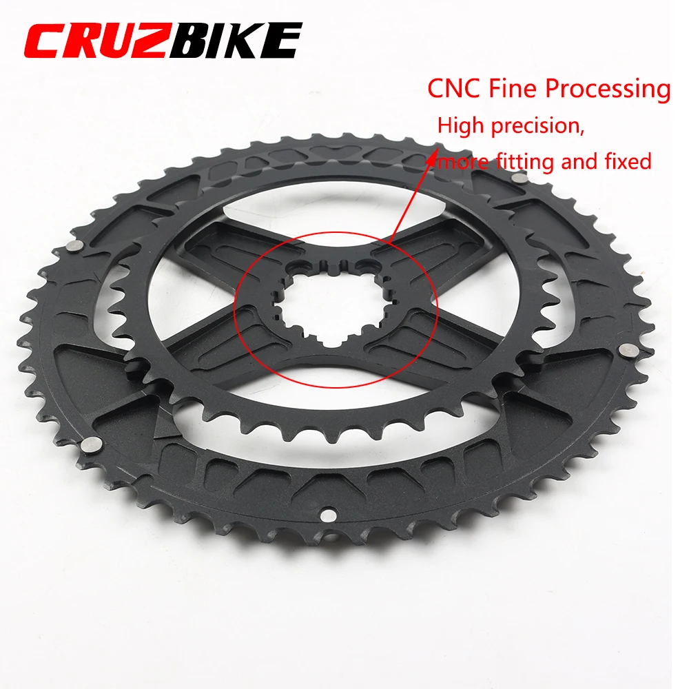 CRUZbike Road Bike Chainring 50-34T 52-36T Chain Wheel Double Disc Bicycle Crown For 8/9/10/11/12 Speed Crankset