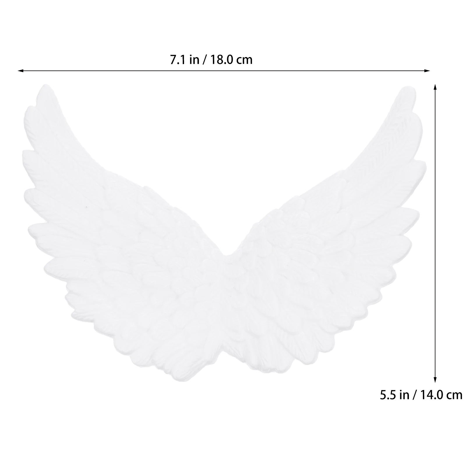 6 pçs asas de anjo acessórios plástico branco diy artesanato decoração para árvore de natal grinalda sinos de vento guirlanda decoração diy anjo