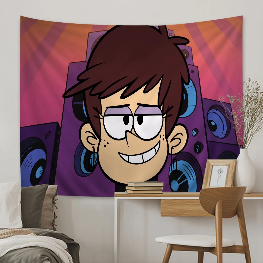 The L-loud House Tapestry Anime Tapestry Wiszące Tarot Hippie Dywaniki ścienne Dorm Wiszące prześcieradła ścienne