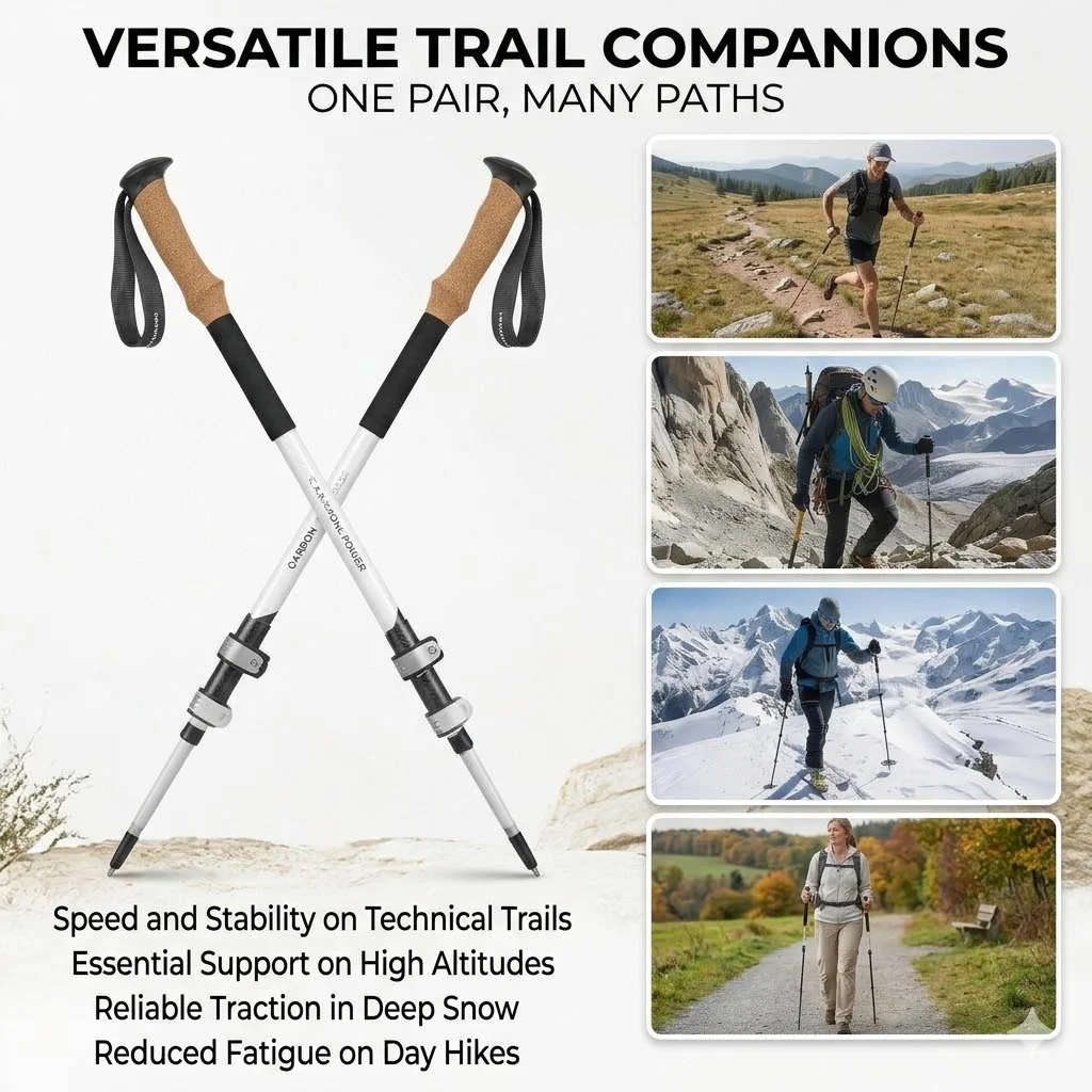 7075 Aluminium Alloy Hiking Pole Stick Outdoor Camping Climbing Sticks Ultralight Rod Trekking Pole for Women and Man