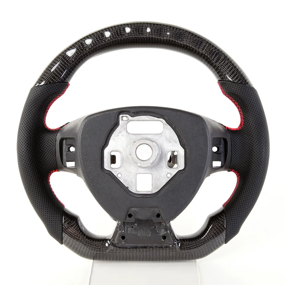 Fit for Chevrolet Camaro SS Zl1 2016-2024 Real Carbon Fiber LED Steering Wheel Flat bottom NO Heated