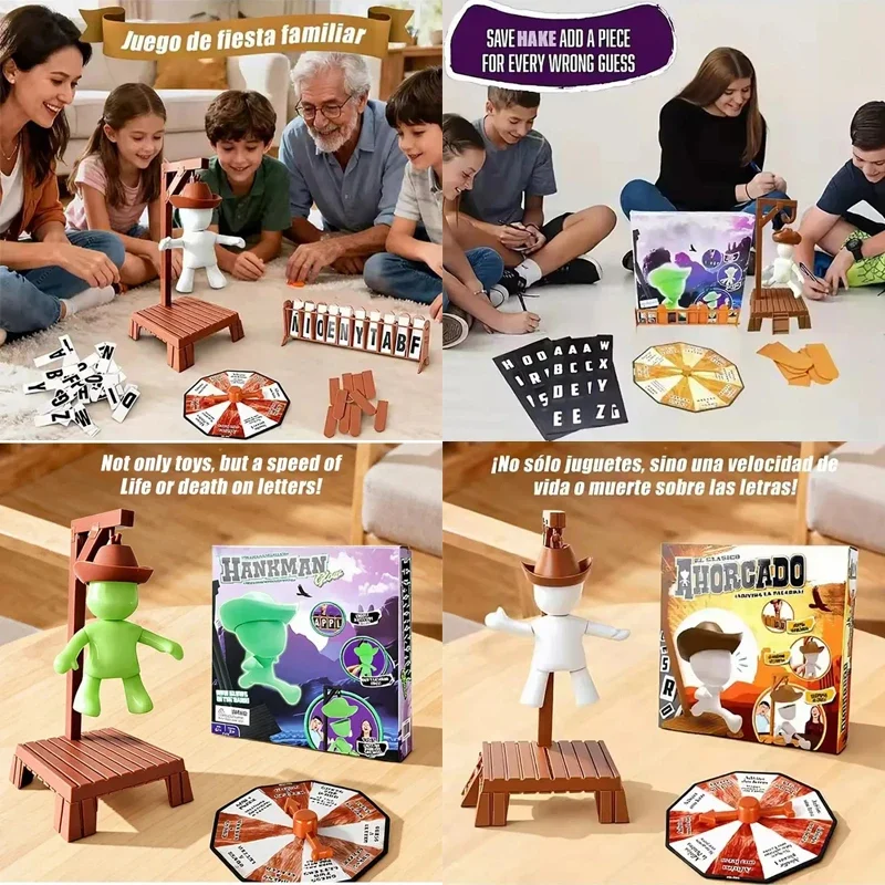 

Magnetic Hangman Board Games Mystery Guessing Word Game Glow In The Dark Guessing Word Before Interaction Hank Falls Table Game—