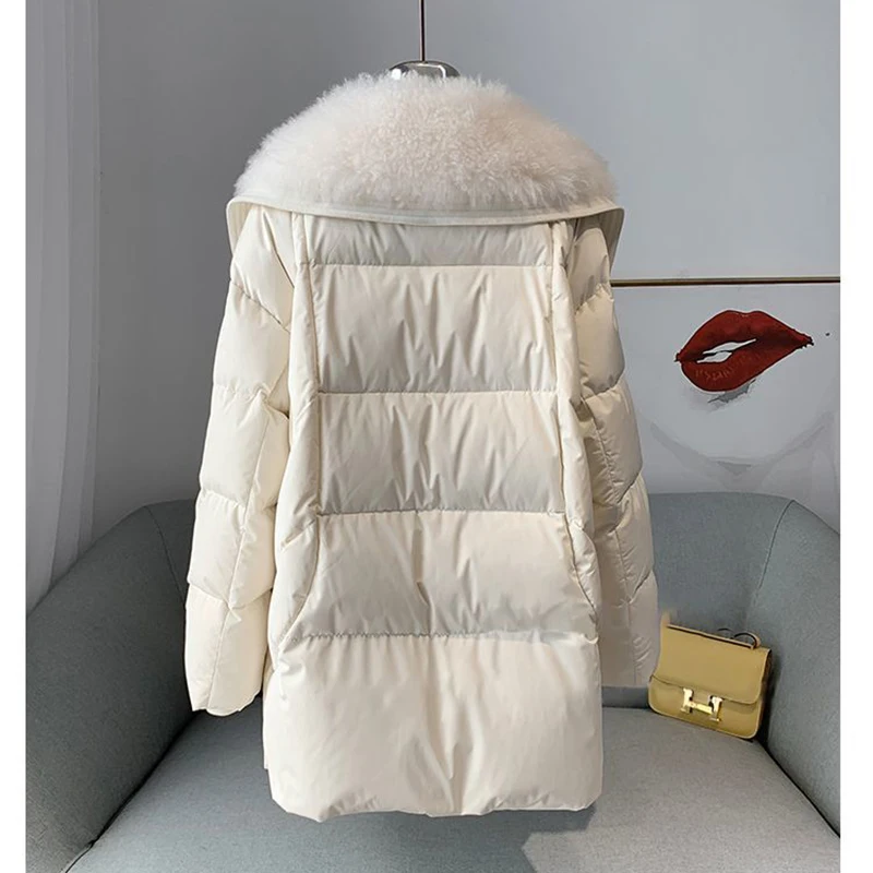 Winter Imitation Fox Hair Women Down Jacket 2023 Fashion Warm Thicke High Quality Women Down Jacket Overcoat Women Parker Puffer