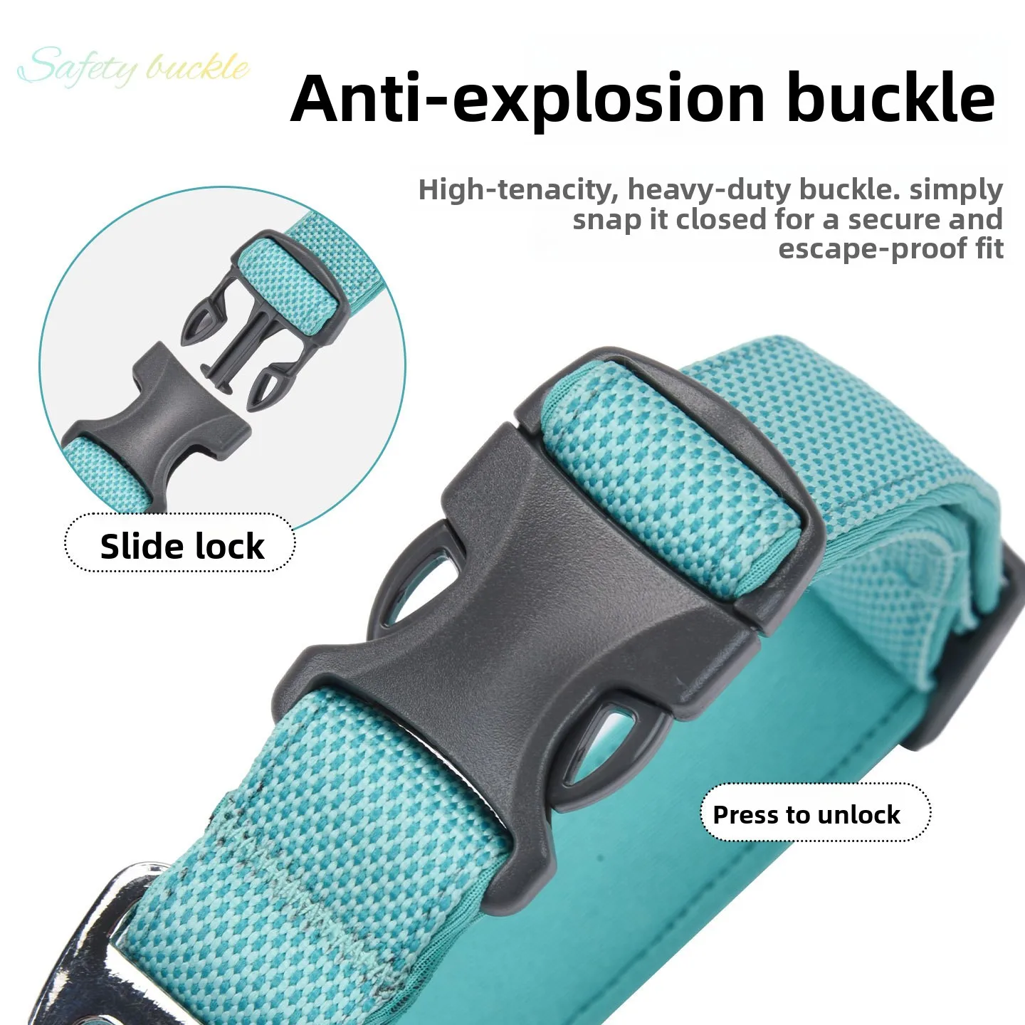 New Dog Collar Pet Neck Ring Medium and Large Dogs Explosion-proof Punch Adjustable Nylon Comfortable