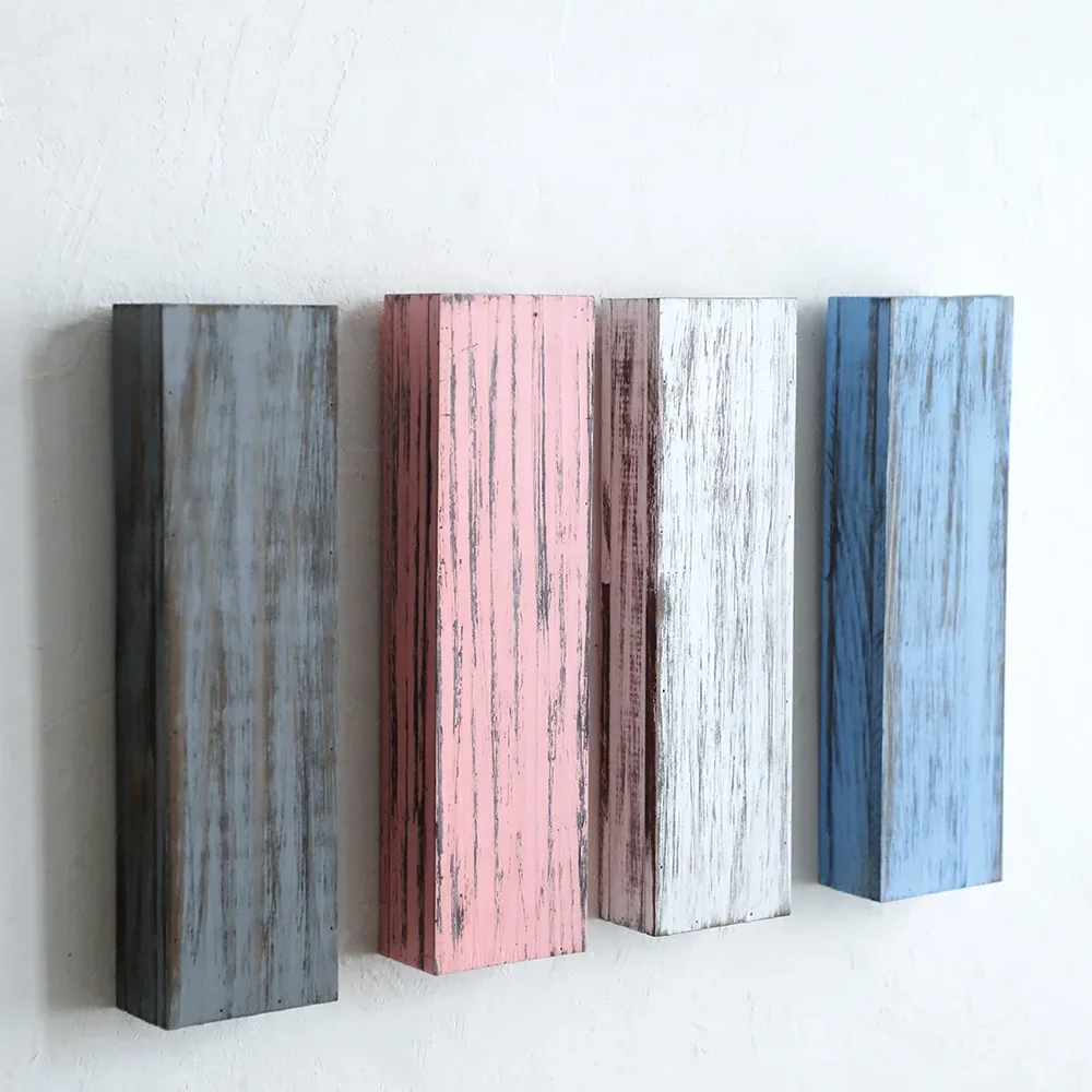 

Color Wood Vase Dried Flowers Green Plants Shelf Wooden Crafts Home Bedroom Decoration Wall Hanging