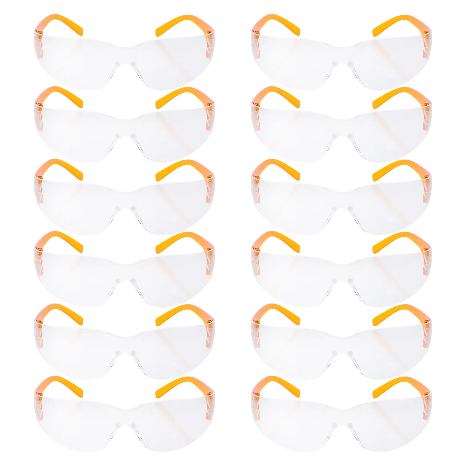 

12pcs Kids Protective Eyewear Lightweight Swimming Goggles Orange Waterproof For Children Lab Use