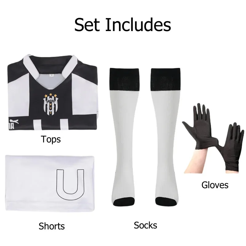 Siisi 2233Anime Blue Lock Barou Shouei disfraces Cosplay UBERS equipo Jersey Oliver Aiku uniforme de fútbol NIKO SENDOU SNUFFY Hallowe