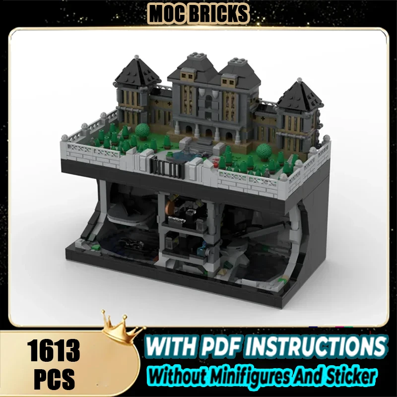 

Popular Movie Model MOC Building Blocks Manor Entrance DIY Assembly Bricks Creative Toys Collection Display Holiday Gifits