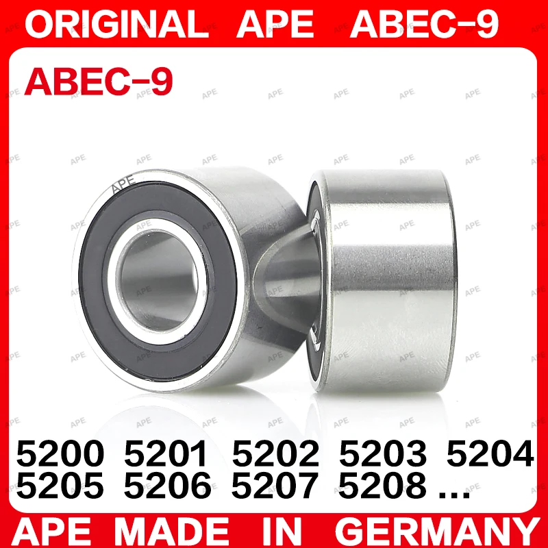1pcs Germany ape bearing 5200 5201 5202 5203 5204 5205 5206 5207 5208 5209 5210 angular contact bearing