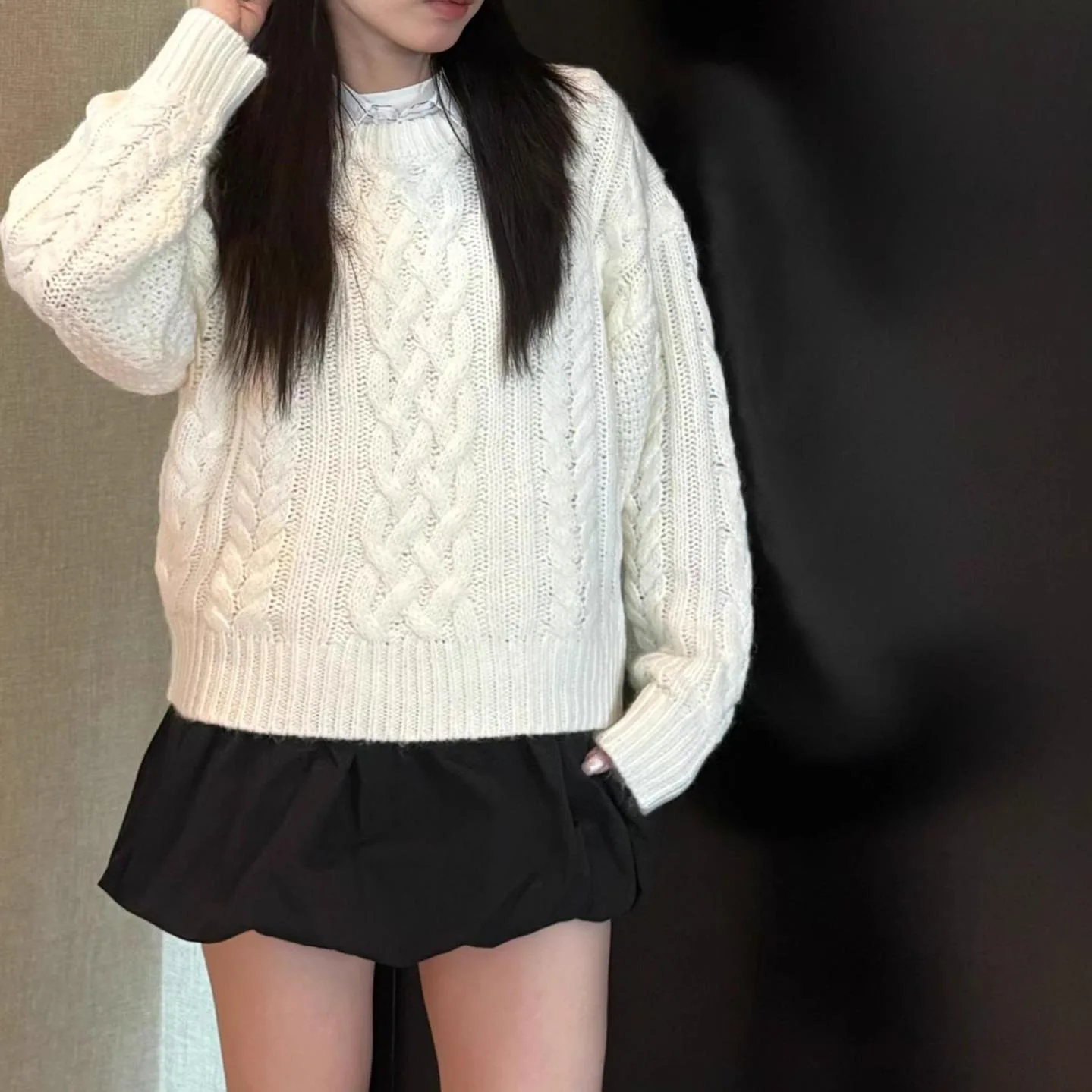 

Thebarnnet Корейская толстовка с капюшоном на флисовой подкладке, женский комплект с круглым вырезом и буквенным принтом для пары