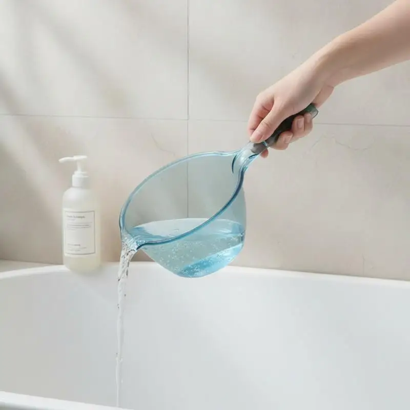 Practical Plastic Water Ladle Large Capacity Transparent Water Scoop Thickened Water Dipper Outdoor